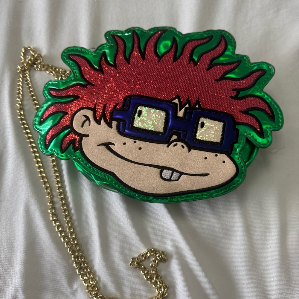Danielle Nicole Green and Red Cartoon Crossbody Bag